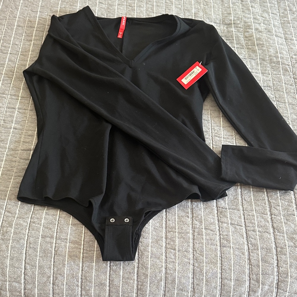 SPANX Black Long Sleeve Bodysuit